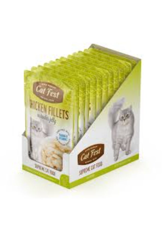 Cat Fest Chicken Fillets in Tender Jelly 70g Wet Cat Food for Adult Cats & Kittens, Natural Healthy Treats From Varmacy - Image 2